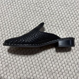Adrianna Papell Black Woven Mules